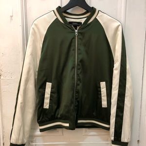 Green bomber jacket